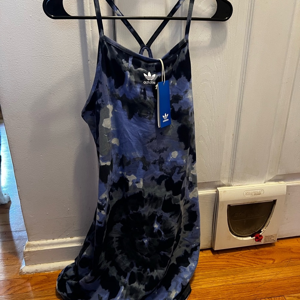 Adidas Dark Blue Tie-Dye Dress